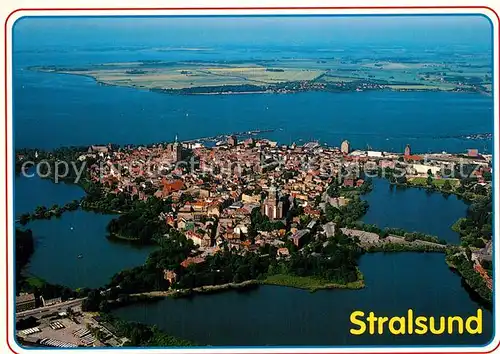 AK / Ansichtskarte Stralsund_Mecklenburg_Vorpommern Fliegeraufnahme Stralsund_Mecklenburg