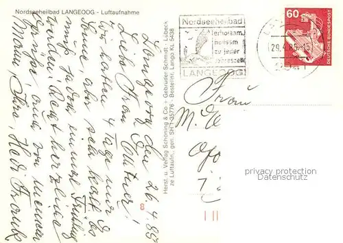 AK / Ansichtskarte Langeoog_Nordseebad mit Leuchtturm Langeoog_Nordseebad