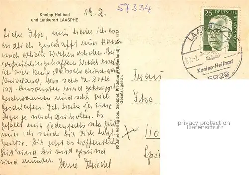 AK / Ansichtskarte Bad_Laasphe Fliegeraufnahme Bad_Laasphe