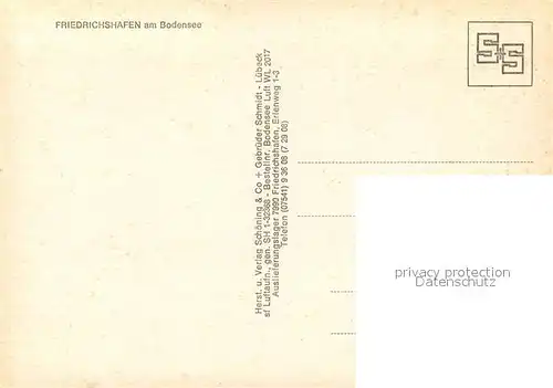 AK / Ansichtskarte Friedrichshafen_Bodensee Fliegeraufnahme Friedrichshafen Bodensee