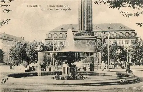 AK / Ansichtskarte Darmstadt Olbrichtsbrunnen Louisenplatz Darmstadt