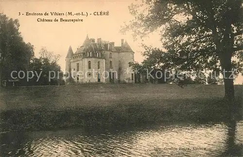 AK / Ansichtskarte Clere sur Layon Chateau de Beaurepaire Schloss Clere sur Layon
