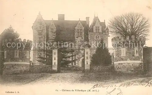 AK / Ansichtskarte Villeveque Chateau Schloss Villeveque
