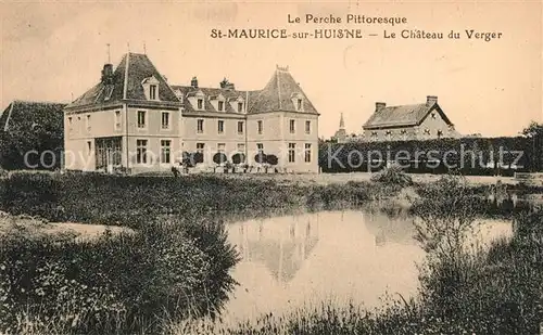 AK / Ansichtskarte Saint Maurice sur Huisne Chateau du Verger Etang Saint Maurice sur Huisne