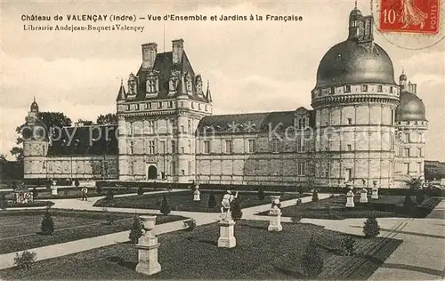 AK / Ansichtskarte Valencay Chateau Jardins a la Francaise Schloss Park Garten Valencay
