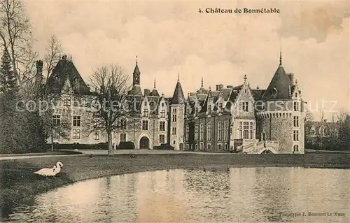 AK / Ansichtskarte Bonnetable Chateau Etang Schloss Bonnetable