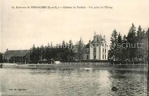 AK / Ansichtskarte Senonches Chateau de Tardais vue prise de l etang Senonches