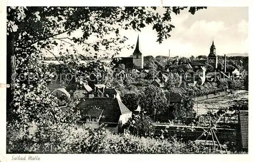 AK / Ansichtskarte Melle_Osnabrueck_Bad Panorama Kirche Melle_Osnabrueck_Bad