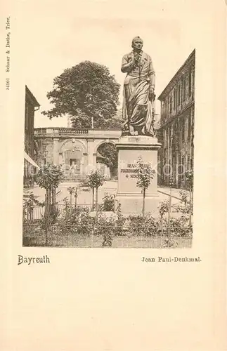 AK / Ansichtskarte Bayreuth Jean Paul Denkmal Bayreuth