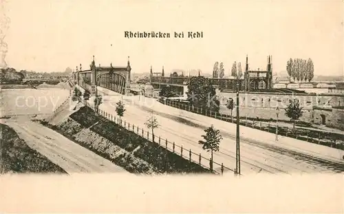 AK / Ansichtskarte Kehl_Rhein Rheinbruecken Kehl_Rhein