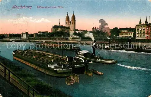 AK / Ansichtskarte Magdeburg Elbansicht Dom Magdeburg