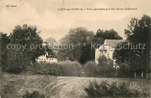 AK / Ansichtskarte Lizy sur Ourcq Vue panoramique des deux Chateaux Lizy sur Ourcq