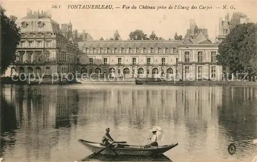 AK / Ansichtskarte Fontainebleau_Seine_et_Marne Chateau vue prise de l Etang des Carpes Fontainebleau_Seine