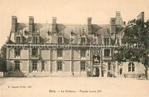 AK / Ansichtskarte Blois_Loir_et_Cher Chateau Facade Louis XII Schloss Blois_Loir_et_Cher