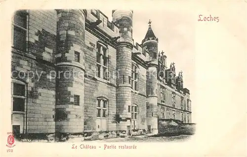 AK / Ansichtskarte Loches_Indre_et_Loire Chateau partie restauree Schloss Loches_Indre_et_Loire