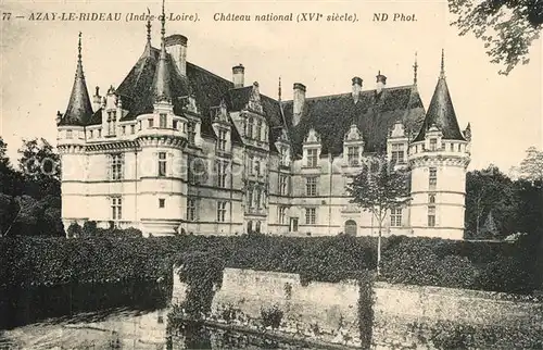 AK / Ansichtskarte Azay le Rideau Chateau national XVIe siecle Schloss Azay le Rideau