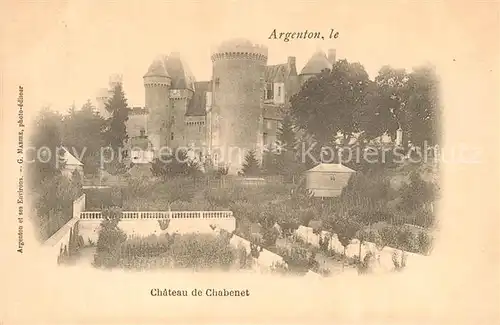 AK / Ansichtskarte Argenton sur Creuse Chateau de Chabenet Schloss Argenton sur Creuse