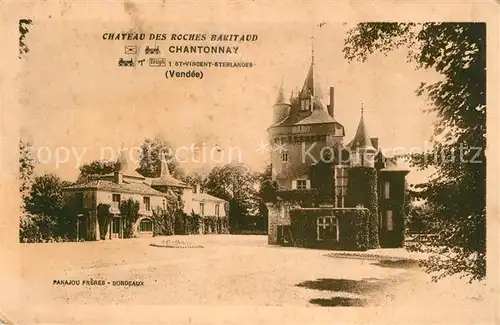 AK / Ansichtskarte Chantonnay Chateau des Roches Baritaud Schloss Chantonnay