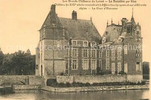 AK / Ansichtskarte La_Bussiere_Loiret Chateau du XIIIe siecle Cour d Honneur Schloss La_Bussiere_Loiret