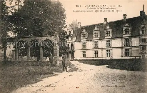 AK / Ansichtskarte Chateaubriant Chateau de la Renaissance Schloss Chateaubriant
