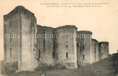 AK / Ansichtskarte La_Ferte Milon Ruines du vieux chateau Schloss Ruinen La_Ferte Milon