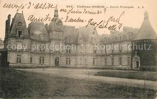 AK / Ansichtskarte Ognon Chateau Entree principale Schloss Ognon