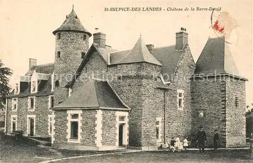 AK / Ansichtskarte Saint Sulpice des Landes_d_Ille et Vilaine Chateau de la Barre David Schloss Saint Sulpice des Landes_d