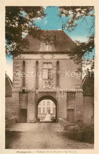 AK / Ansichtskarte Pontgouin Chateau de la Riviere Donjon Schloss Pontgouin