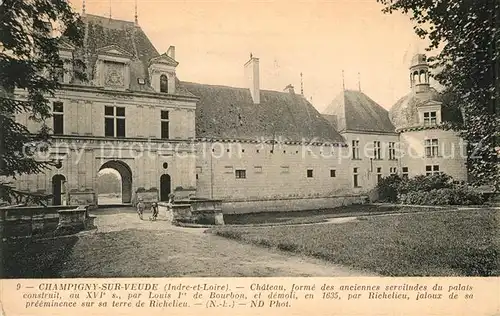 AK / Ansichtskarte Champigny sur Veude Chateau Schloss Champigny sur Veude