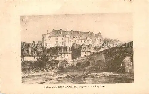 AK / Ansichtskarte Chabannes Chateau Schloss Kuenstlerkarte 