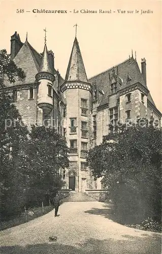 AK / Ansichtskarte Chateauroux_Indre Chateau Raoul vue sur le jardin Schloss Chateauroux Indre
