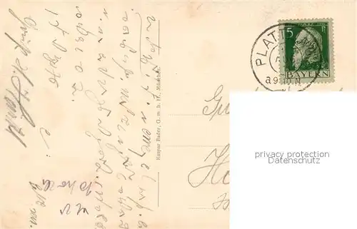 AK / Ansichtskarte Plattling_Isar_Bayern Stadtpanorama Kirche Plattling_Isar_Bayern