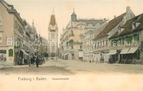 AK / Ansichtskarte Freiburg_Breisgau Kaiserstrasse Freiburg Breisgau