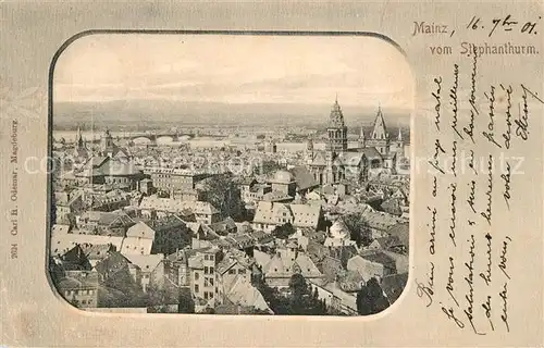 AK / Ansichtskarte Mainz_Rhein Blick vom Stephanturm Panorama Mainz Rhein