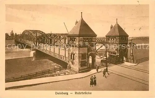 AK / Ansichtskarte Duisburg_Ruhr Ruhrbruecke Duisburg Ruhr