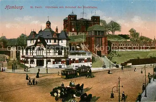 AK / Ansichtskarte Hamburg Sankt Pauli Faehrhaus Bahnhof Hochbahn Hamburg