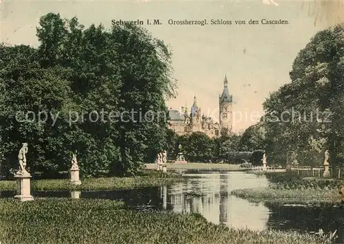 AK / Ansichtskarte Schwerin_Mecklenburg Grossherzogliches Schloss Cascaden Schwerin_Mecklenburg