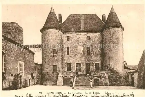 AK / Ansichtskarte Nemours_Seine et Marne Chateau de la Tour Schloss Nemours Seine et Marne