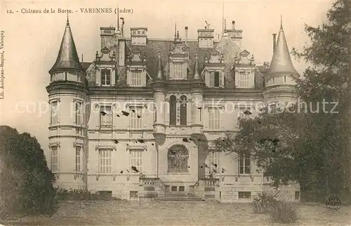AK / Ansichtskarte Varennes_Loches Chateau de la Borte Schloss Varennes Loches