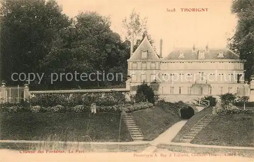 AK / Ansichtskarte Thorigny Lagny Chateau des Fontaines Parc Schloss Park 