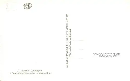 AK / Ansichtskarte Riberac Cours Complementaire des Jeunes Filles Riberac