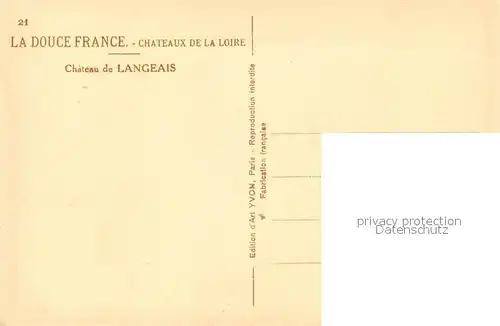 AK / Ansichtskarte Langeais Chateau Collection Chateaux de la Loire Langeais