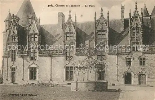 AK / Ansichtskarte Josselin Chateau le puits Schloss Brunnen Josselin