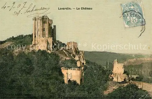 AK / Ansichtskarte Lavardin_Loir et Cher Ruines du Chateau Schloss Ruinen Lavardin Loir et Cher