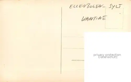 AK / Ansichtskarte Ellenbogen_Sylt Kantine Ellenbogen_Sylt