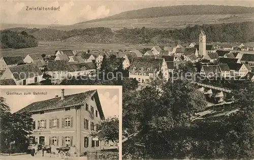 AK / Ansichtskarte Zwiefaltendorf Panorama Gasthaus zum Bahnhof Zwiefaltendorf