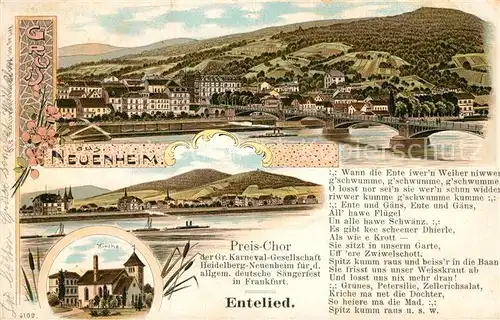 AK / Ansichtskarte Neuenheim Panorama Preis Chor Entelied Neuenheim