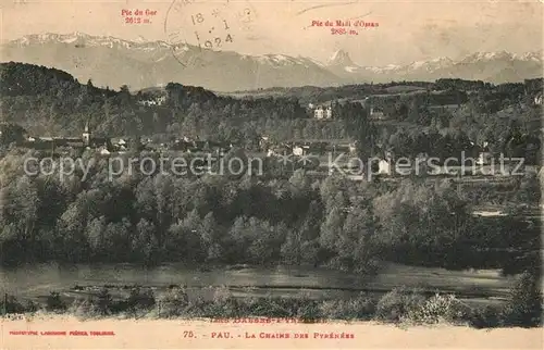 AK / Ansichtskarte Pau La Chaine des Pyrenees Pau