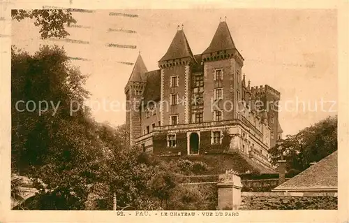 AK / Ansichtskarte Pau Le Chateau Vue du Parc Pau