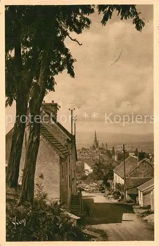 AK / Ansichtskarte Autun La cathedrale vue du village de Coubard Autun